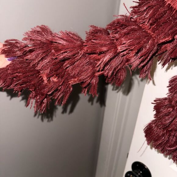 Daisy Red Teddy Jacket with Shaggy Fringe - Picture 3 of 5